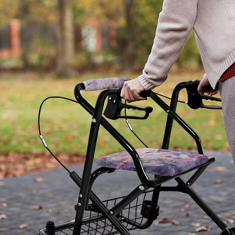 Vanideaoty Hummingbird Floral Walker Accessories Drive Walker Accessories Suitable for Parks, Neighborhoods and Streets - Image 4